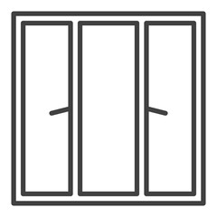 Home Closed Window vector thin line icon or symbol