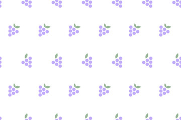 Grape seamless pattern. Bunches of grapes with leaves Isolated on transparent background. For baby packaging, banner, wrapping, card, textile, covers, card, backgrounds, phone cases, wallpaper.