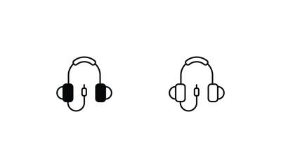 Headphone icons set vector stock illustration