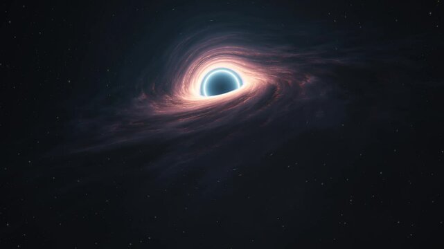Fathomless depth. A captivating space landscape and a glimpse into the mysteries of a black hole.