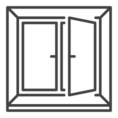 Vector Open Window outline icon or symbol