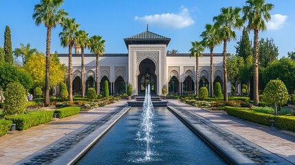 Majestic Moroccan Palace Gardens: A Serene Oasis