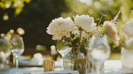 Cottage wedding decoration in the countryside, floral decor and event celebration, flowers, wedding aisle, wedding cake and tablescape, English country style idea