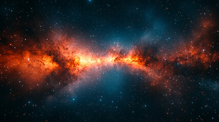 Vast galaxy with vibrant colors and swirling cosmic elements in deep space