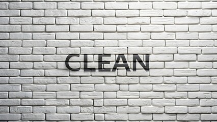 Obraz premium Clean White Brick Wall Texture, Sharp Bright Black Grout, High-Resolution Photo