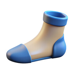 Cute Blue Cartoon Ankle Sock with Soft Fabric and Smooth Finish
