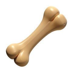 Realistic Dog Bone Toy for Pets in Light Beige Color and Texture
