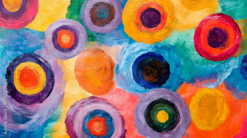 Aufkleber abstract vector background with color rainbow circles