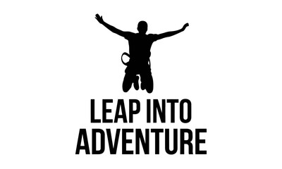 Bungee Jumping Vector Clipart Set with Adventure and Outdoor Themes