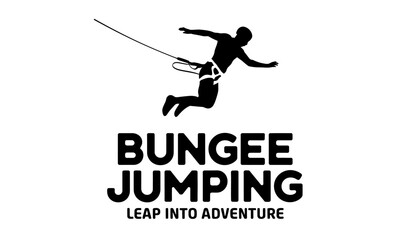 Bungee Jumping Vector Clipart Set with Adventure and Outdoor Themes