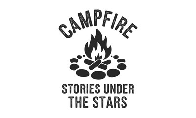 Campfire Adventure Vector Clipart Set with Outdoor and Camping Themes