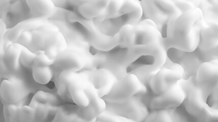 Fototapeta premium Abstract white foam texture with soft organic shapes and fluid patterns