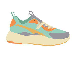 Sport sneakers in clip art style. Isolated vector illustration for your design