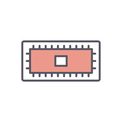Chip vector icon stock illustration