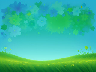 The green background is blurred with some tiny white dots