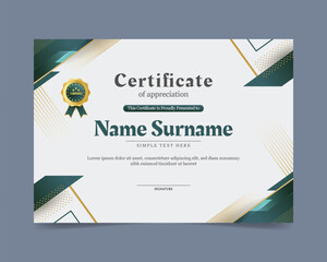 Luxury modern certificate design template