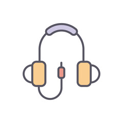 Headphone vector icon stock illustration