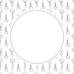 magnifying glass frame. doodle magnifying glass circle frame. hand drawn magnifying glass frame background. magnifying glass background