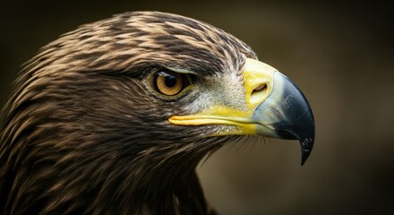 Fototapeta premium Majestic eagle showcasing its powerful gaze and striking features