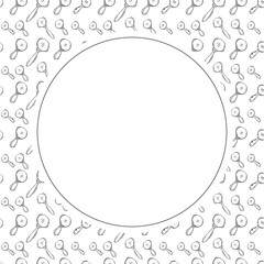 magnifying glass frame. doodle magnifying glass circle frame. hand drawn magnifying glass frame background. magnifying glass background