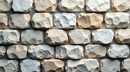 Obraz premium Textured Irregular Stone Wall Paneling Design Featuring Subtle Light and Shadow Variations for Architectural and Interior Design Applications