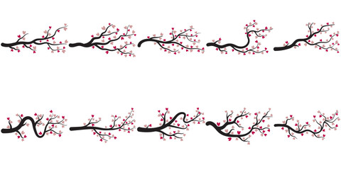 Tree Branch Love Illustration