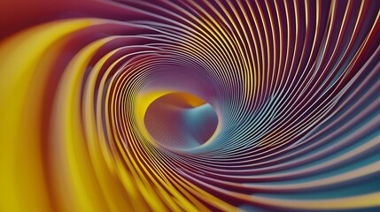 A spiral of bright colors with a yellow center