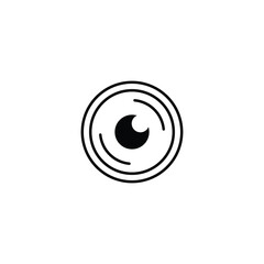Minimalist Lens Icon for Photography and Vision