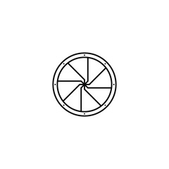 Minimalist Lens Icon for Photography and Vision