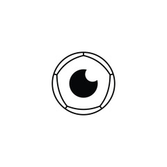 Minimalist Lens Icon for Photography and Vision