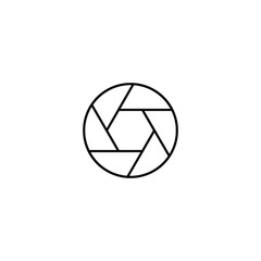 Minimalist Lens Icon for Photography and Vision