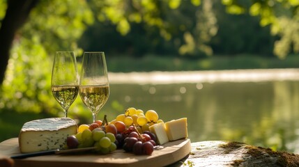 drink, alcoholic, cheese, fruit, glass, leaf, agriculture, lake 