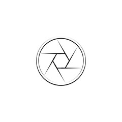 Minimalist Lens Icon for Photography and Vision