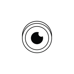 Minimalist Lens Icon for Photography and Vision