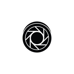 Minimalist Lens Icon for Photography and Vision