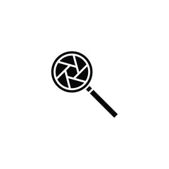 Minimalist Lens Icon for Photography and Vision