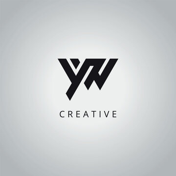 YW WY Modern Creative Alphabet Business Logo Design Vector Icon Template.