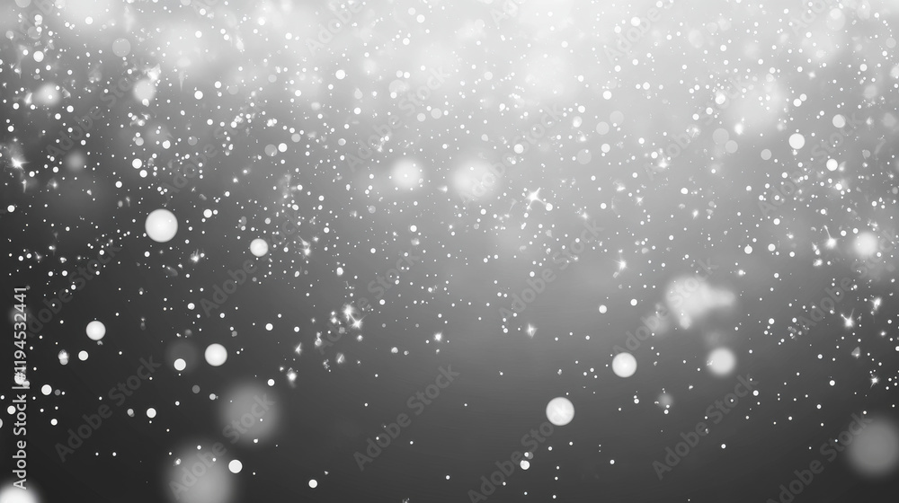 Poster realistic white bokeh light effect isolated on transparent background. vector illustration of silver