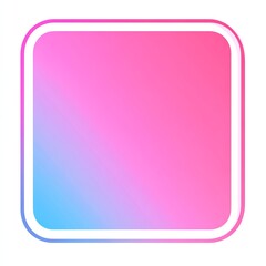 Pink and blue gradient square in a white frame.
