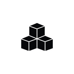 Geometric Cube Icon for Design and 3D Concepts