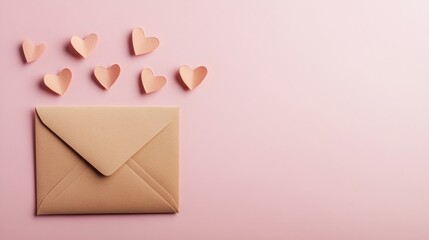 Envelope hearts paper pink.