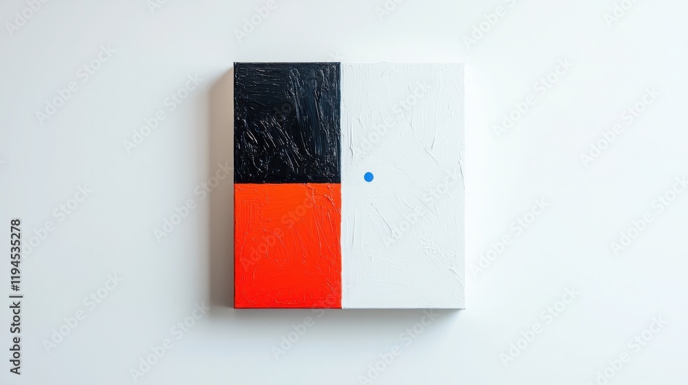 Poster bold minimalist artwork featuring a single color block on white background contemporary art gallery 
