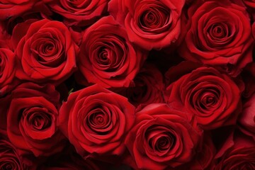 Obraz premium Red roses texture blossom flower plant.