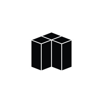 Geometric Cube Icon for Design and 3D Concepts