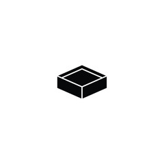 Geometric Cube Icon for Design and 3D Concepts