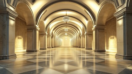 Grand Hallway Elegant Archway Interior Design