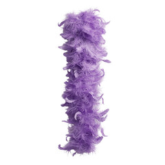 Vibrant purple feather boa studio setting product fashion accessory transparent background