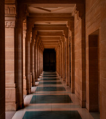 A majestic male blackbuck with striking spiral horns rests amidst the lush grasslands of the Bishnoi Blackbuck Reserve in Jodhpur, showcasing the beauty of Rajasthan's wildlife.