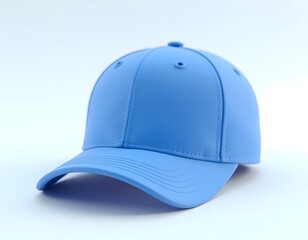 Fototapeta premium Solid Light Blue Baseball Cap Stylish Summer Hat