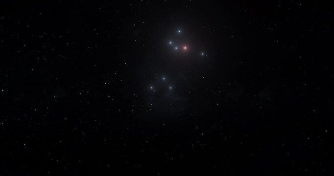 Canis Major constellation in the outer space